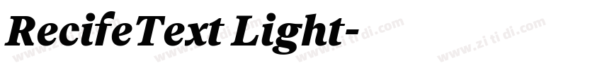RecifeText Light字体转换